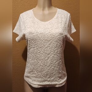 Liz Claiborne lace top sz L